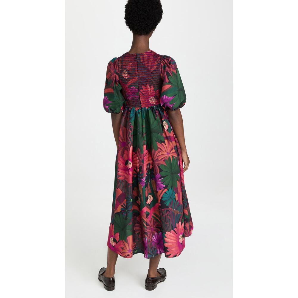 NWT FARM RIO Bird Flowers Midi Dress Medium M - Picture 2 of 9
